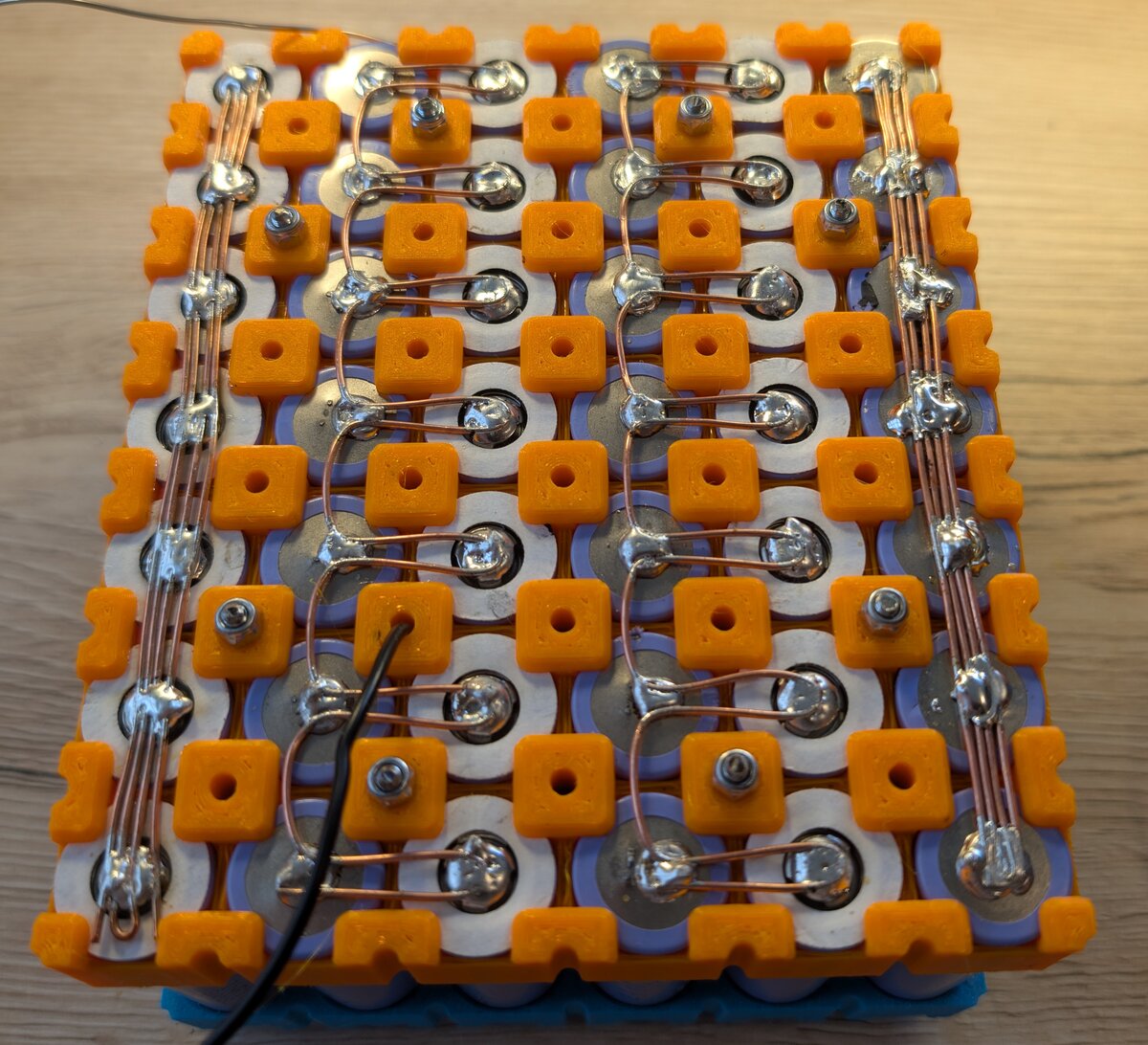 soldered battery
